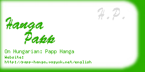 hanga papp business card